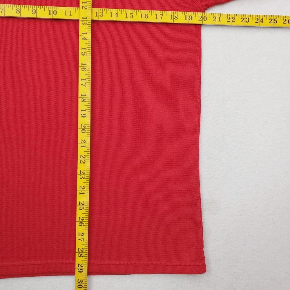 Polo Ralph Lauren Pajama Top Mens Large Red Thermal Waffle Knit Polo Bear Sleep